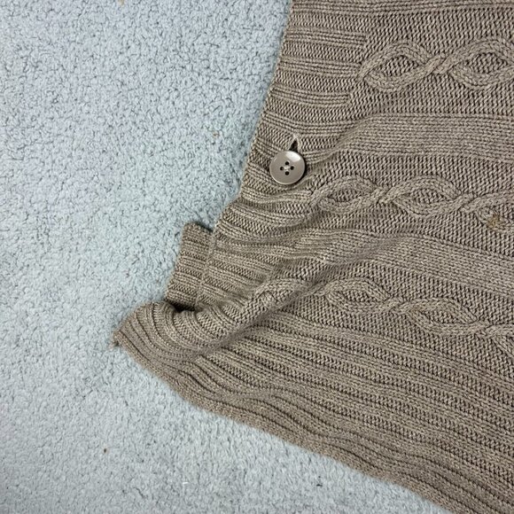 GAP Womens XS Ribbed Neck Taupe Gray Cape Sweater Oversized - Picture 4 of 8